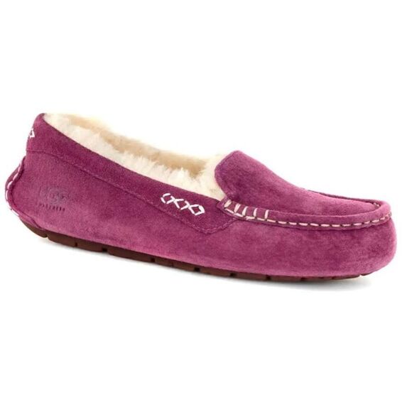 UGG‎ Australia Womens Ansley Suede Mocassin Slippers Fuchsia Pink - Picture 1 of 9